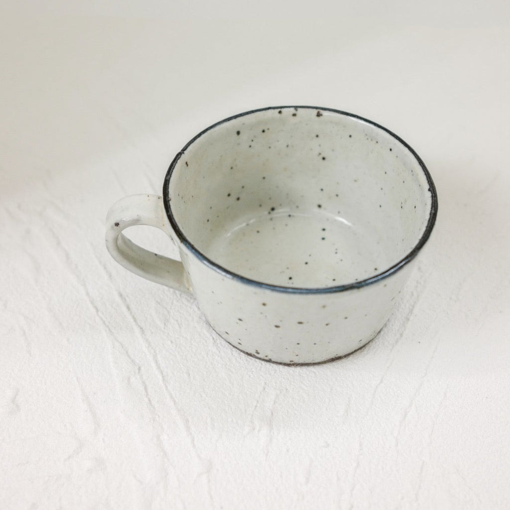 RESTFOLK 信樂燒 陶瓷線湯杯 [日本製造] （白） x1